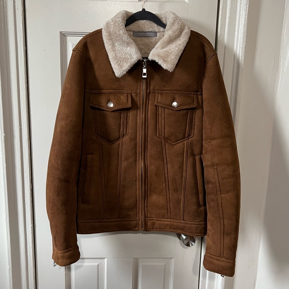 Zara Faux suede double sided jacket